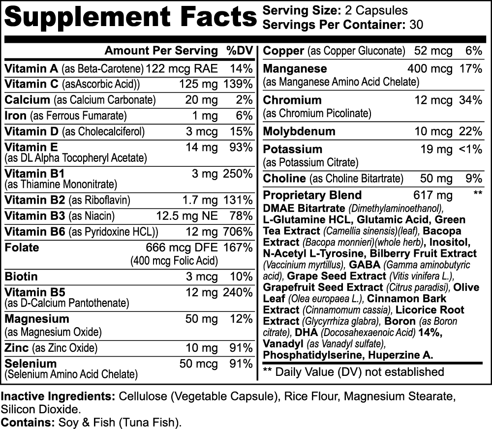 VitaVibe Nootropic Brain & Focus Formula